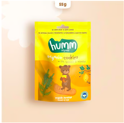 Humm OrganicOrganik Ballı ve Kinoalı Kurabiye - 55g