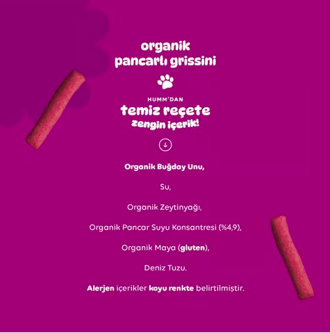 Humm OrganicOrganik Vegan Pancarlı Grissini - 55g