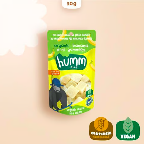 Humm OrganicOrganik Glutensiz Vegan Muzlu Mini Küpler - 30g